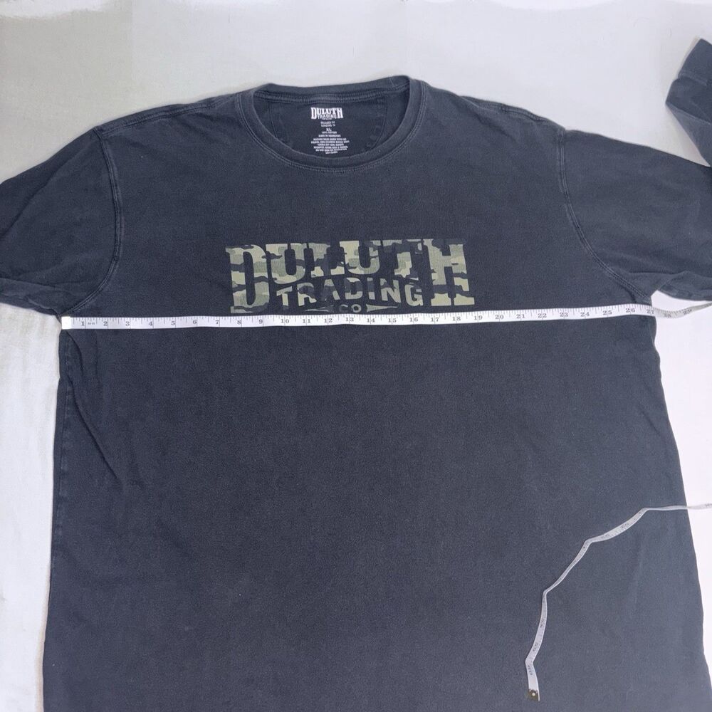 Duluth Trading Co. Black Long Sleeve T-Shirt Camo Logo Relaxed Fit XL - Picture 4 of 6
